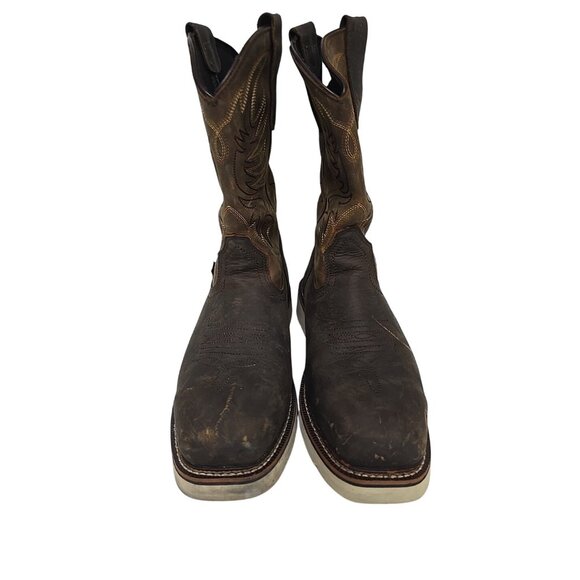 Thorogood Men's 11 "Steel Toe Western Wellington 804-4331 (U.S.A.) Brown 11 2E - Picture 6 of 8